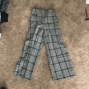 plaid flared pants